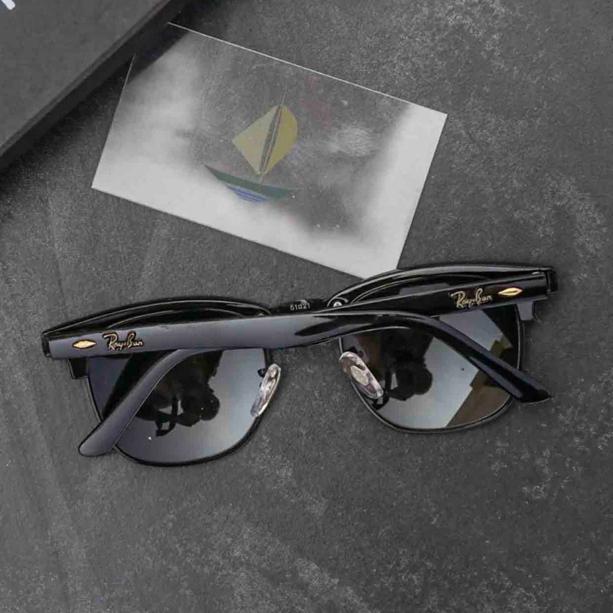 RAY-BAN New Stylish Black & Black 3016 Sunglass For Unisex