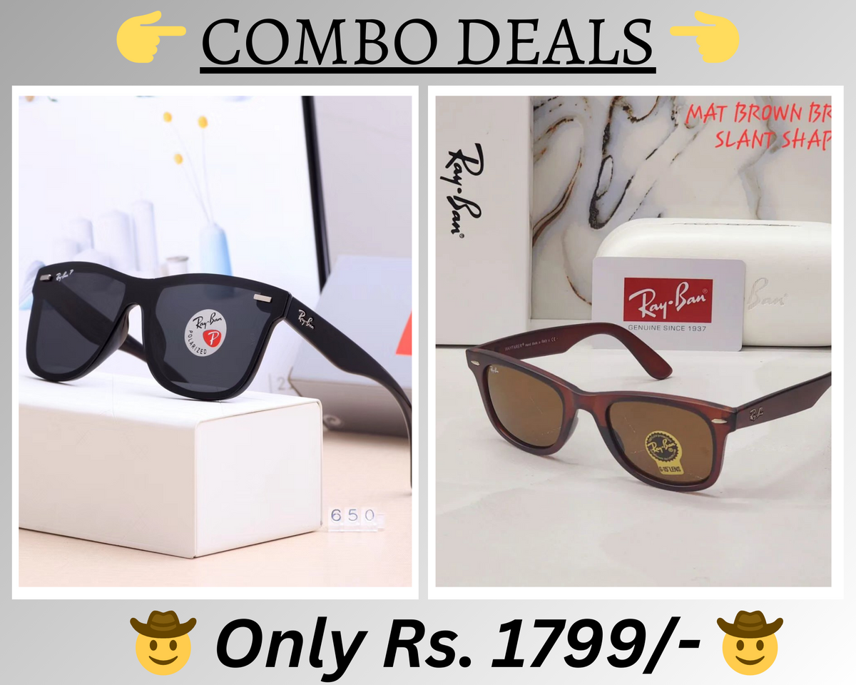 BEST Polarized Sunglasses for Men Combo | Top Rated Aviator, Wayfarer, and Square Men's Shades | 100% UV Protection & Mirrored Lenses | Lightweight Pilot and Rectangle Styles Ideal Sunglasses for men