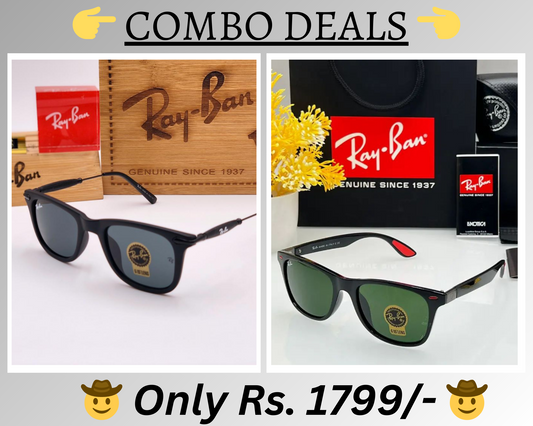 BEST Polarized Sunglasses for Men Combo | Top Rated Aviator, Wayfarer, and Square Men's Shades | 100% UV Protection & Mirrored Lenses | Lightweight Pilot and Rectangle Styles Ideal Sunglasses for men