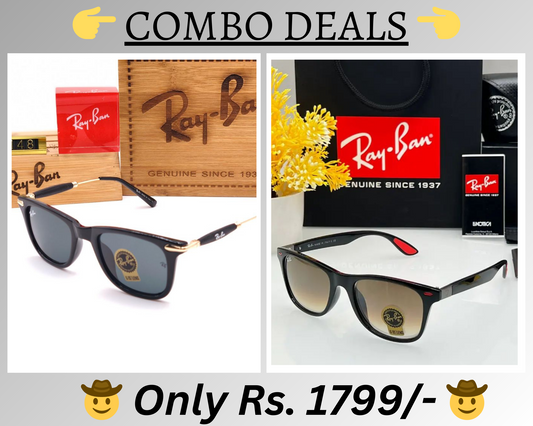 BEST Polarized Sunglasses for Men Combo | Top Rated Aviator, Wayfarer, and Square Men's Shades | 100% UV Protection & Mirrored Lenses | Lightweight Pilot and Rectangle Styles Ideal Sunglasses for men