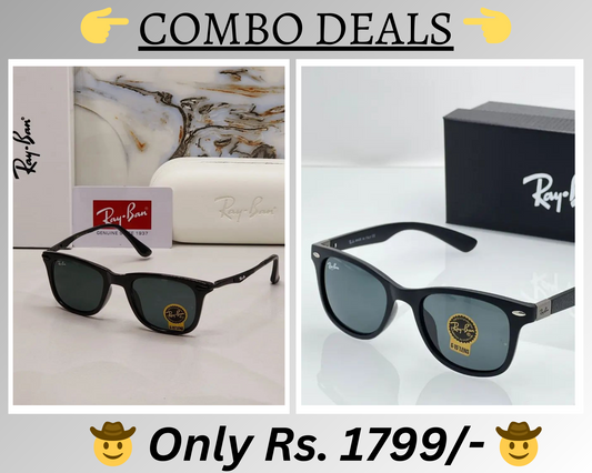 BEST Polarized Sunglasses for Men Combo | Top Rated Aviator, Wayfarer, and Square Men's Shades | 100% UV Protection & Mirrored Lenses | Lightweight Pilot and Rectangle Styles Ideal Sunglasses for men
