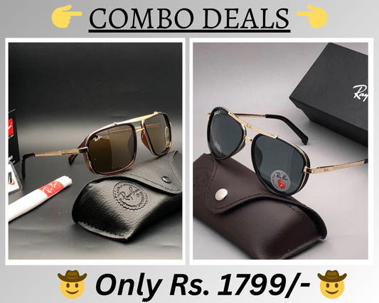 BEST Polarized Sunglasses for Men Combo | Top Rated Aviator, Wayfarer, and Square Men's Shades | 100% UV Protection & Mirrored Lenses | Lightweight Pilot and Rectangle Styles Ideal Sunglasses for men
