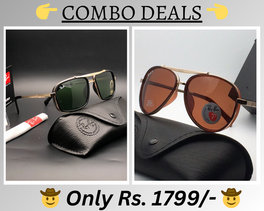 BEST Polarized Sunglasses for Men Combo | Top Rated Aviator, Wayfarer, and Square Men's Shades | 100% UV Protection & Mirrored Lenses | Lightweight Pilot and Rectangle Styles Ideal Sunglasses for men