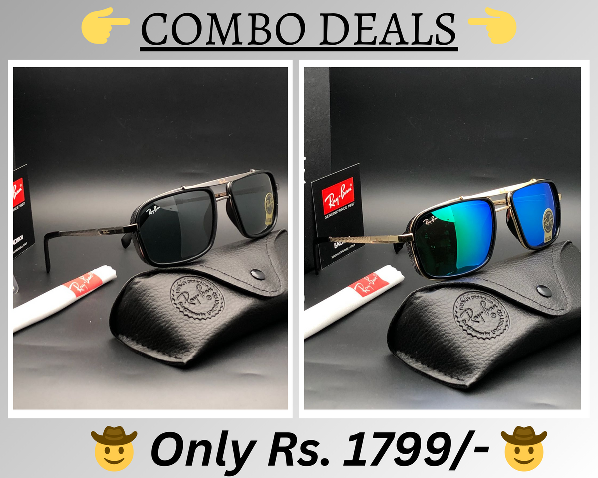 BEST Polarized Sunglasses for Men Combo | Top Rated Aviator, Wayfarer, and Square Men's Shades | 100% UV Protection & Mirrored Lenses | Lightweight Pilot and Rectangle Styles Ideal Sunglasses for men
