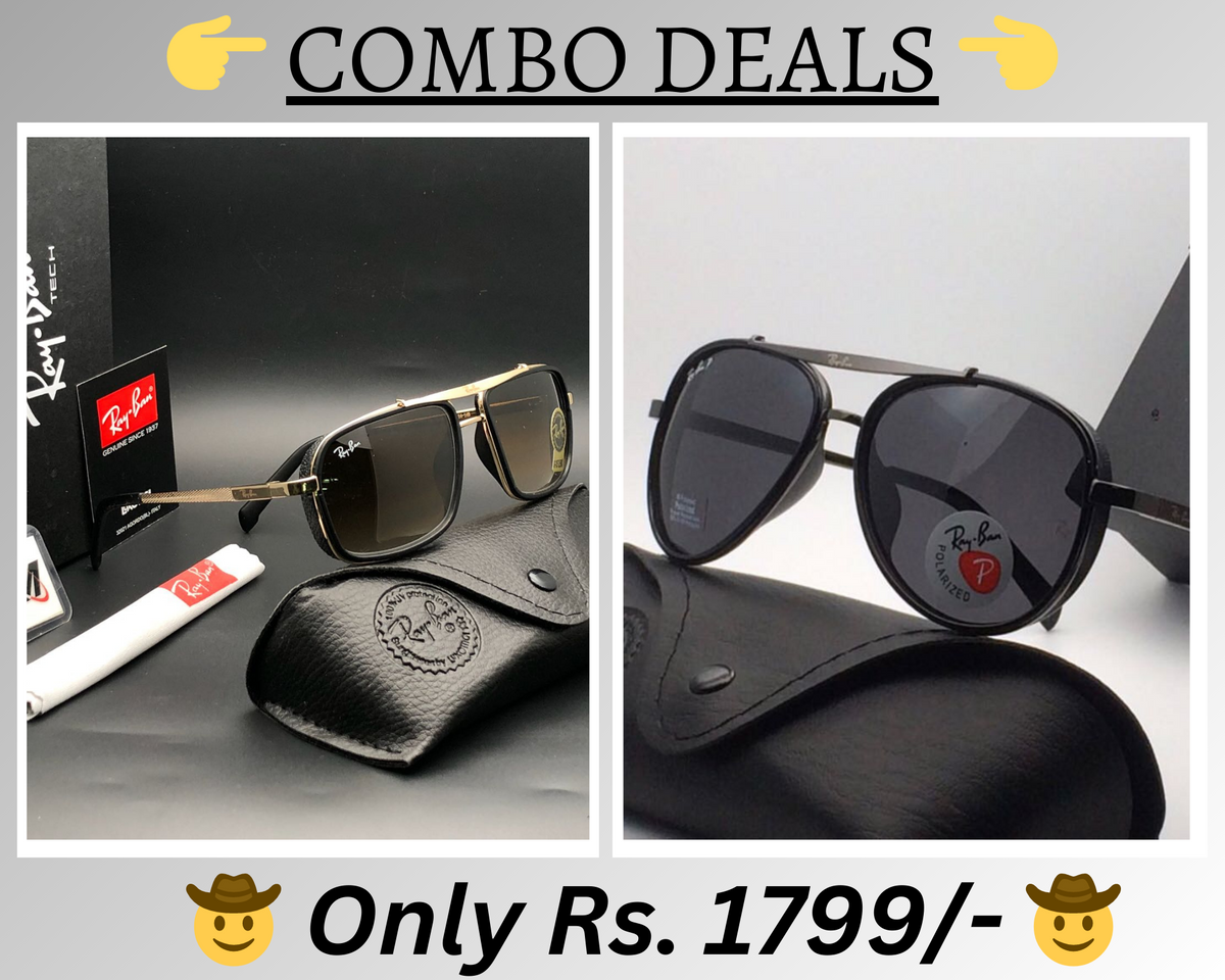 BEST Polarized Sunglasses for Men Combo | Top Rated Aviator, Wayfarer, and Square Men's Shades | 100% UV Protection & Mirrored Lenses | Lightweight Pilot and Rectangle Styles Ideal Sunglasses for men