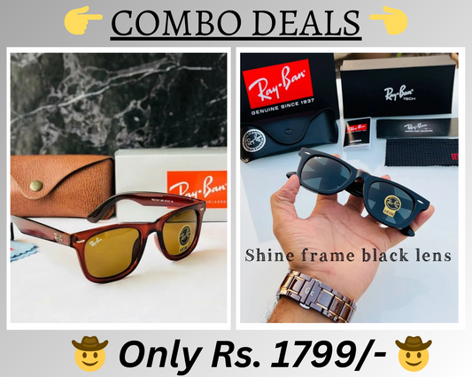 BEST Polarized Sunglasses for Men Combo | Top Rated Aviator, Wayfarer, and Square Men's Shades | 100% UV Protection & Mirrored Lenses | Lightweight Pilot and Rectangle Styles Ideal Sunglasses for men