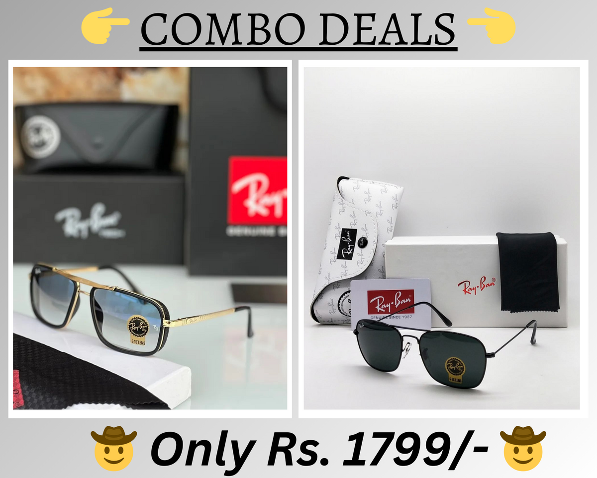 BEST Polarized Sunglasses for Men Combo | Top Rated Aviator, Wayfarer, and Square Men's Shades | 100% UV Protection & Mirrored Lenses | Lightweight Pilot and Rectangle Styles Ideal Sunglasses for men