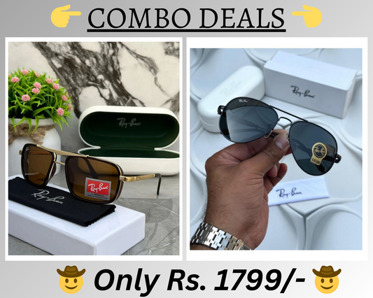 BEST Polarized Sunglasses for Men Combo | Top Rated Aviator, Wayfarer, and Square Men's Shades | 100% UV Protection & Mirrored Lenses | Lightweight Pilot and Rectangle Styles Ideal Sunglasses for men