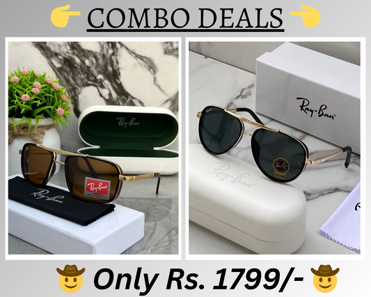 BEST Polarized Sunglasses for Men Combo | Top Rated Aviator, Wayfarer, and Square Men's Shades | 100% UV Protection & Mirrored Lenses | Lightweight Pilot and Rectangle Styles Ideal Sunglasses for men