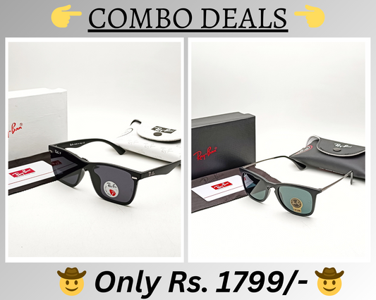 BEST Polarized Sunglasses for Men Combo | Top Rated Aviator, Wayfarer, and Square Men's Shades | 100% UV Protection & Mirrored Lenses | Lightweight Pilot and Rectangle Styles Ideal Sunglasses for men
