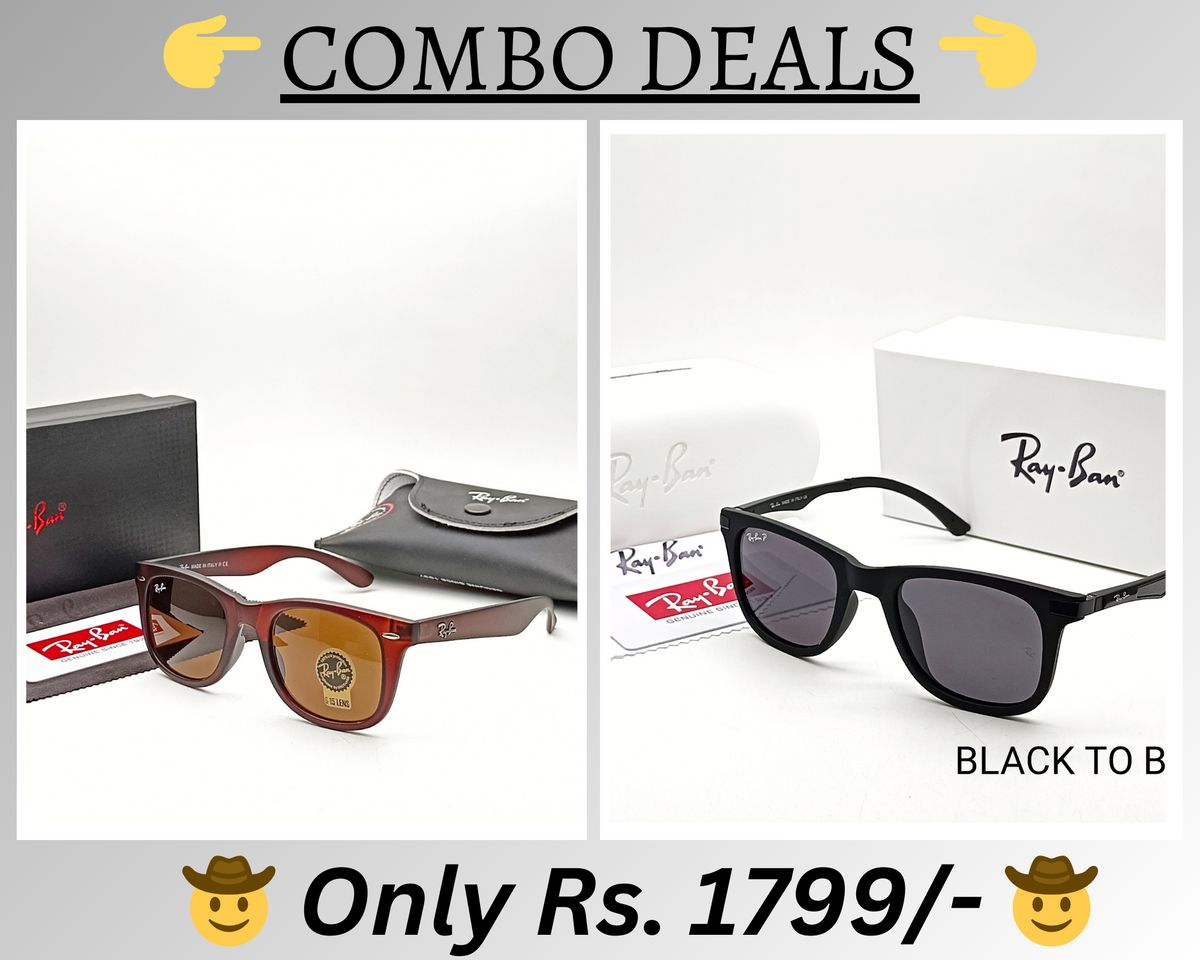 BEST Polarized Sunglasses for Men Combo | Top Rated Aviator, Wayfarer, and Square Men's Shades | 100% UV Protection & Mirrored Lenses | Lightweight Pilot and Rectangle Styles Ideal Sunglasses for men