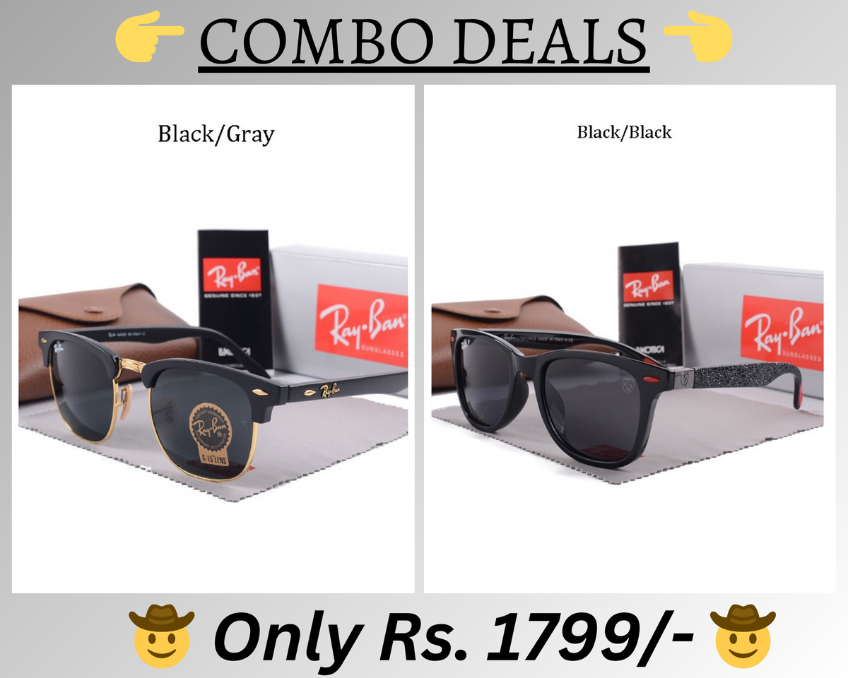 BEST Polarized Sunglasses for Men Combo | Top Rated Aviator, Wayfarer, and Square Men's Shades | 100% UV Protection & Mirrored Lenses | Lightweight Pilot and Rectangle Styles Ideal Sunglasses for men