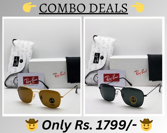 BEST Polarized Sunglasses for Men Combo | Top Rated Aviator, Wayfarer, and Square Men's Shades | 100% UV Protection & Mirrored Lenses | Lightweight Pilot and Rectangle Styles Ideal Sunglasses for men