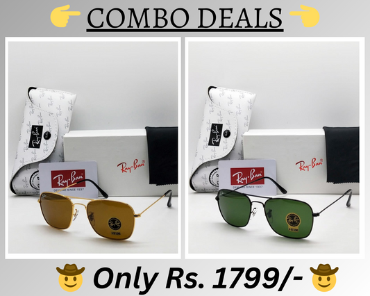 BEST Polarized Sunglasses for Men Combo | Top Rated Aviator, Wayfarer, and Square Men's Shades | 100% UV Protection & Mirrored Lenses | Lightweight Pilot and Rectangle Styles Ideal Sunglasses for men