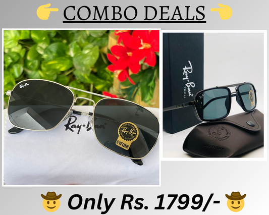 BEST Polarized Sunglasses for Men Combo | Top Rated Aviator, Wayfarer, and Square Men's Shades | 100% UV Protection & Mirrored Lenses | Lightweight Pilot and Rectangle Styles Ideal Sunglasses for men