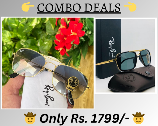 BEST Polarized Sunglasses for Men Combo | Top Rated Aviator, Wayfarer, and Square Men's Shades | 100% UV Protection & Mirrored Lenses | Lightweight Pilot and Rectangle Styles Ideal Sunglasses for men