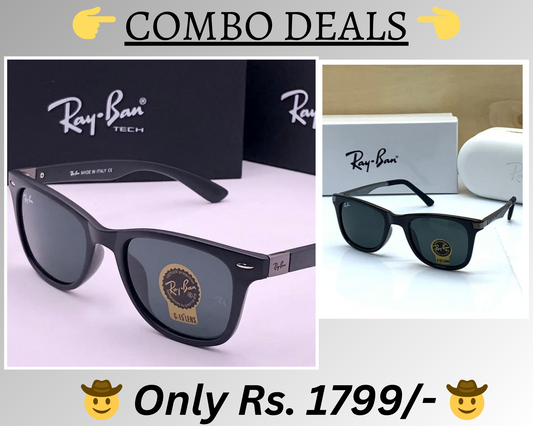 BEST Polarized Sunglasses for Men Combo | Top Rated Aviator, Wayfarer, and Square Men's Shades | 100% UV Protection & Mirrored Lenses | Lightweight Pilot and Rectangle Styles Ideal Sunglasses for men
