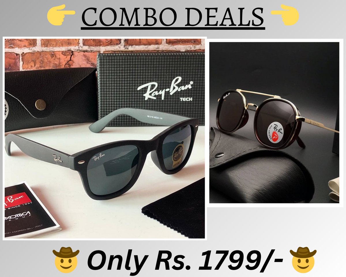 BEST Polarized Sunglasses for Men Combo | Top Rated Aviator, Wayfarer, and Square Men's Shades | 100% UV Protection & Mirrored Lenses | Lightweight Pilot and Rectangle Styles Ideal Sunglasses for men