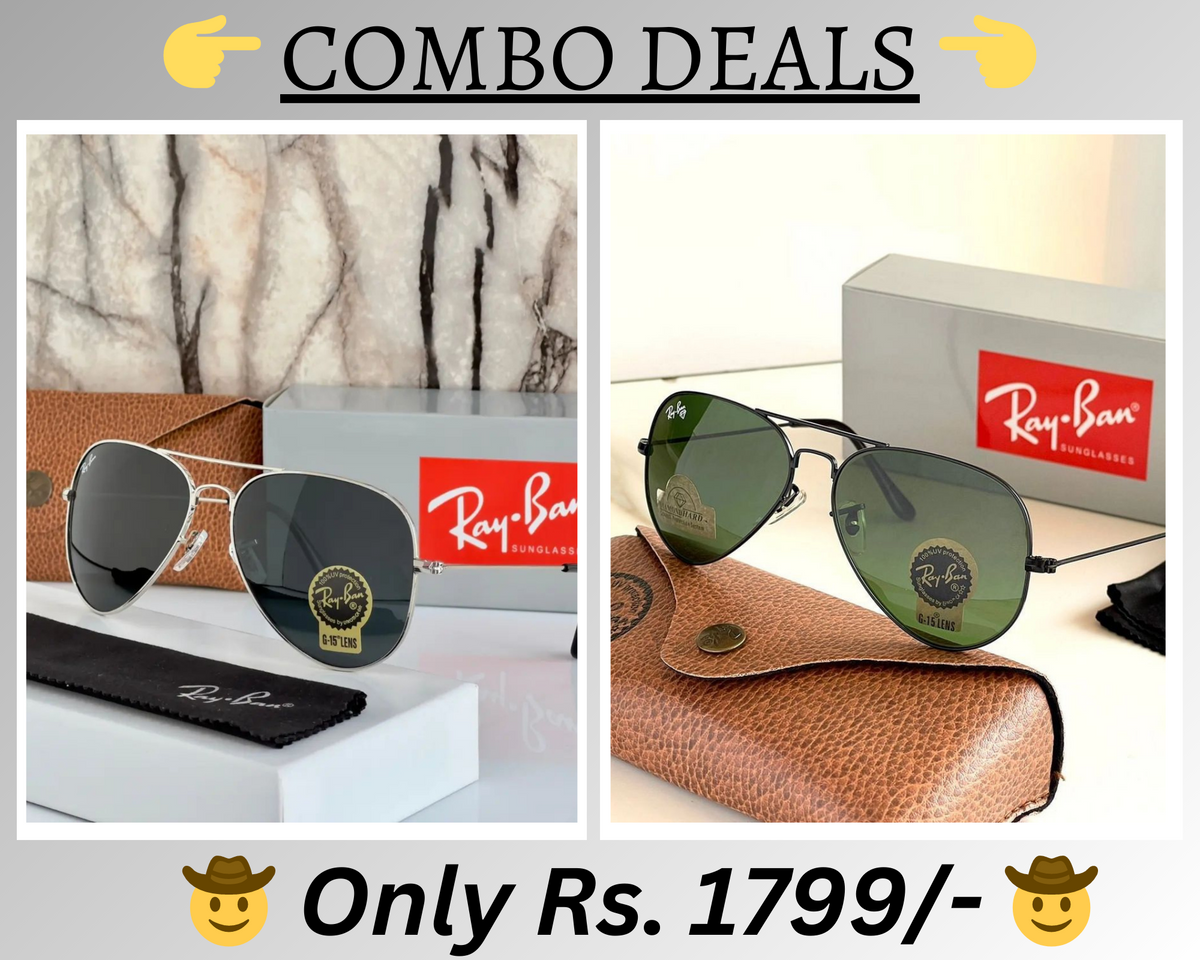 BEST Polarized Sunglasses for Men Combo | Top Rated Aviator, Wayfarer, and Square Men's Shades | 100% UV Protection & Mirrored Lenses | Lightweight Pilot and Rectangle Styles Ideal Sunglasses for men