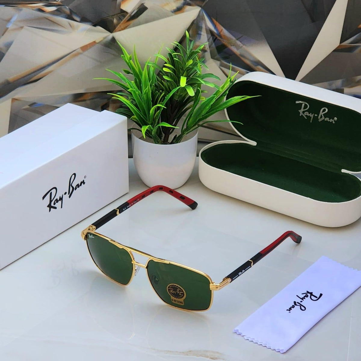 Ray-Ban Latest Fancy All Season Special RB Square 9713 Trending Hot Favorite Fashionable Sunglass For Unisex.