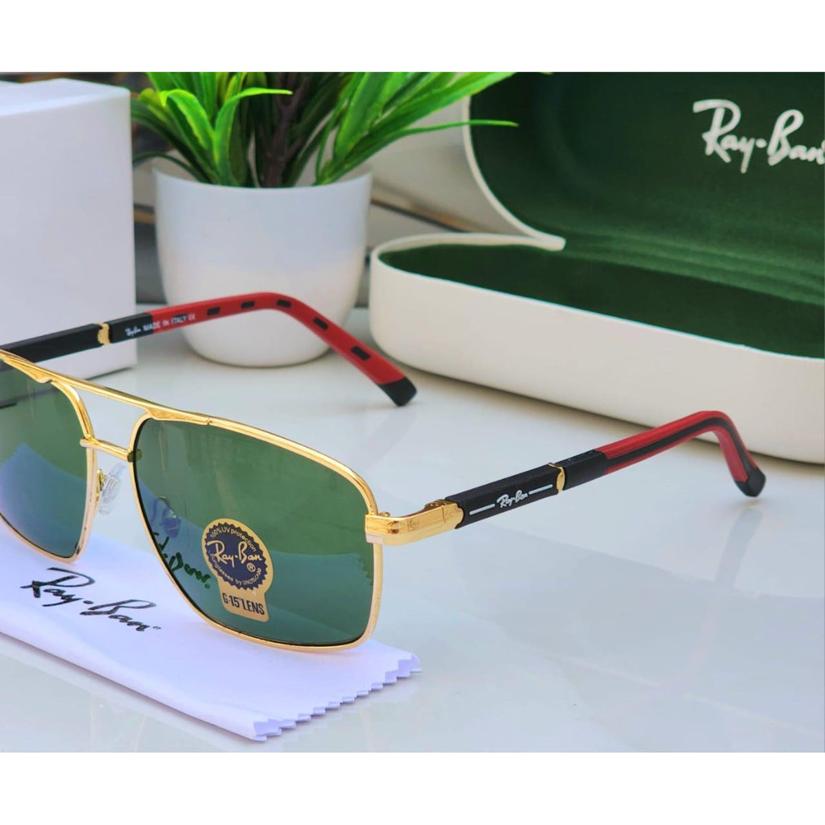 Ray-Ban Latest Fancy All Season Special RB Square 9713 Trending Hot Favorite Fashionable Sunglass For Unisex.