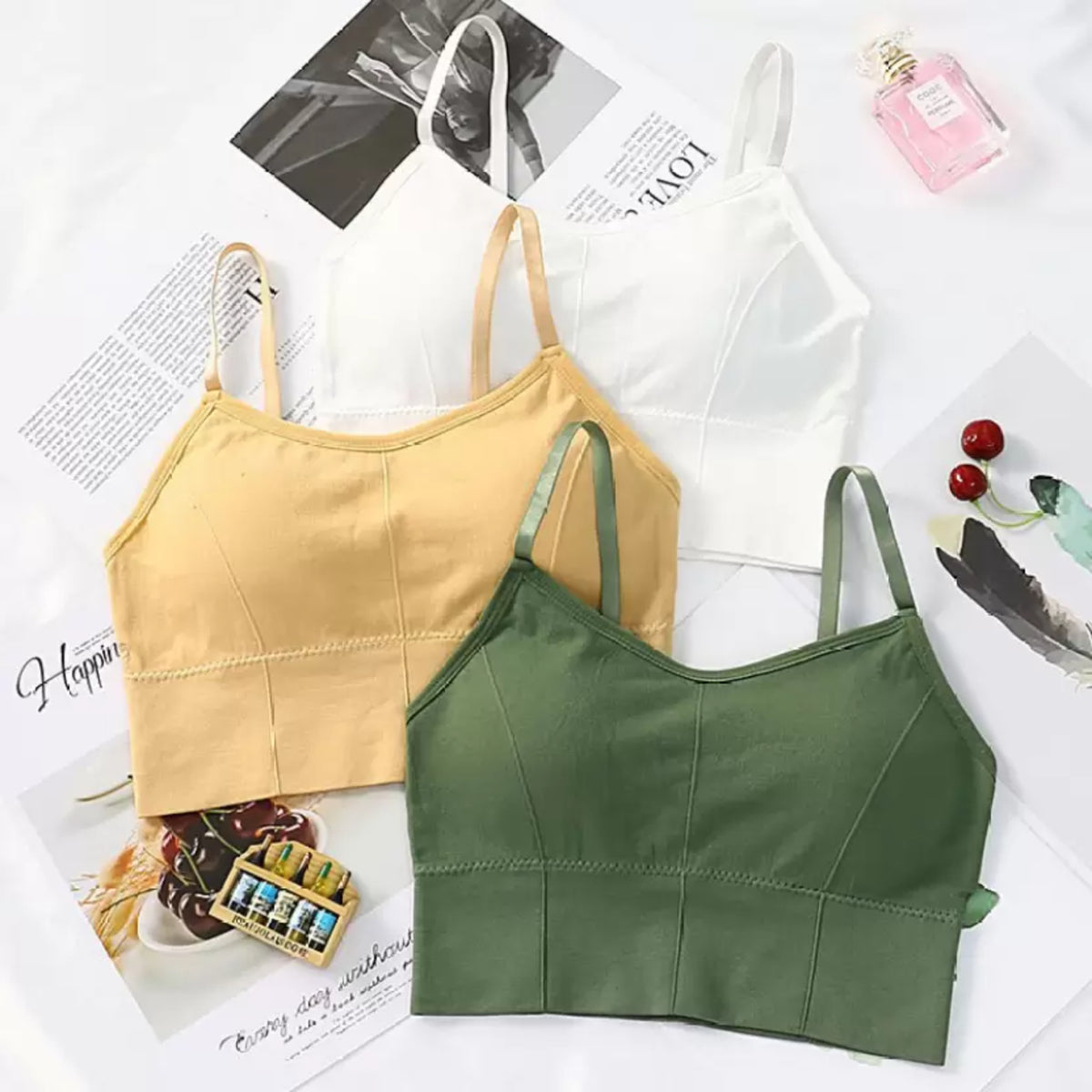 Women & Girls Premium Quality Full Coverage Lightly Padded Bra,Honeymoon Bra , Comfortable Bra Combo Of 3 Pcs