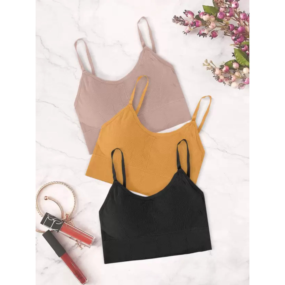 Women & Girls Premium Quality Full Coverage Lightly Padded Bra,Honeymoon Bra , Comfortable Bra Combo Of 3 Pcs