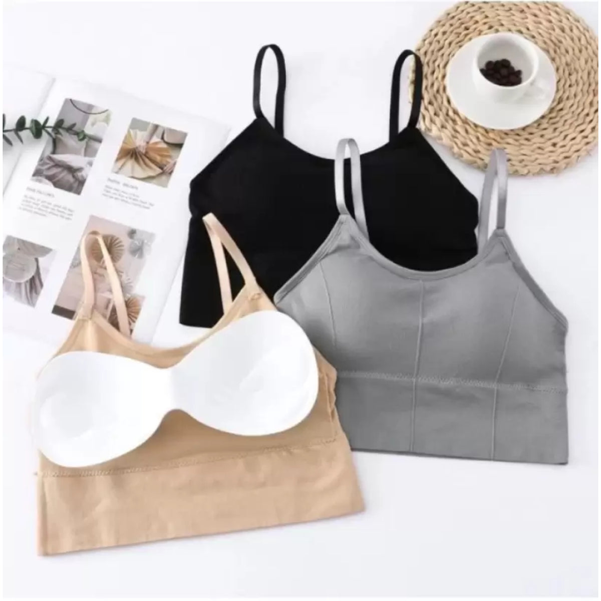 Women & Girls Premium Quality Full Coverage Lightly Padded Bra,Honeymoon Bra , Comfortable Bra Combo Of 3 Pcs