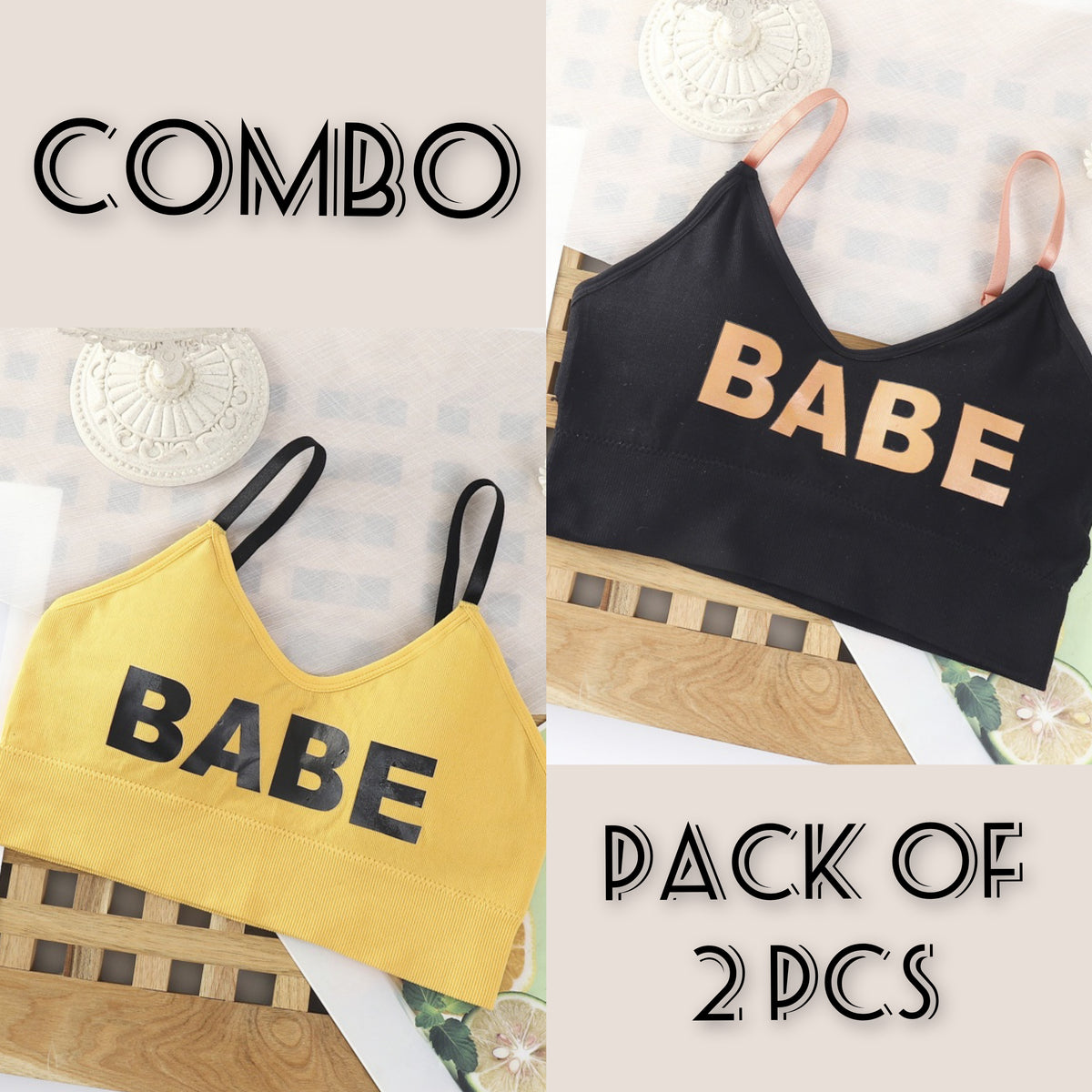 Women's Multi Padded Sports Bra Pack Of 2.